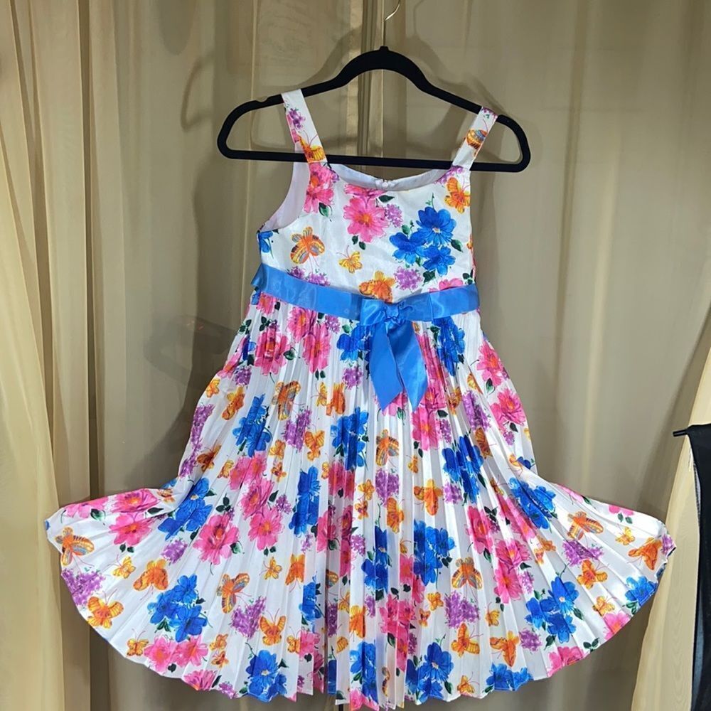 Bonne Jean Floral Girl Dress Size 14